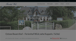 Desktop Screenshot of ferienhof-wick.de